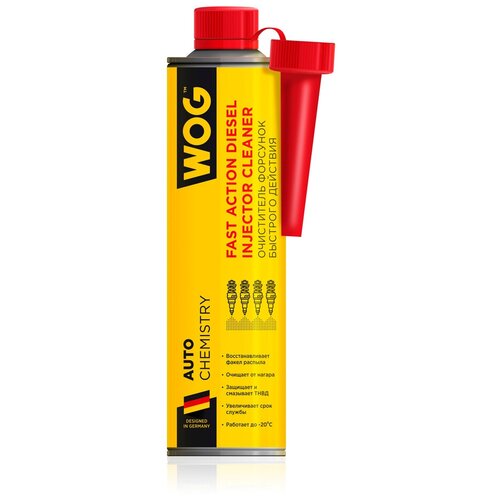 Очиститель форсунок дизельных двс WOG на 40-50 л, 400 мл .
