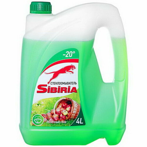 Жидкость стеклоомывающая зимняя Яблоко, -20С, 4 л