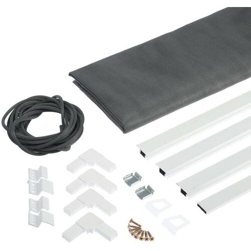 Тундра Москитная сетка на окна тундра для самостоят. сборки, до 2 м, сетка 2х1.4 м, профиль 3х2м