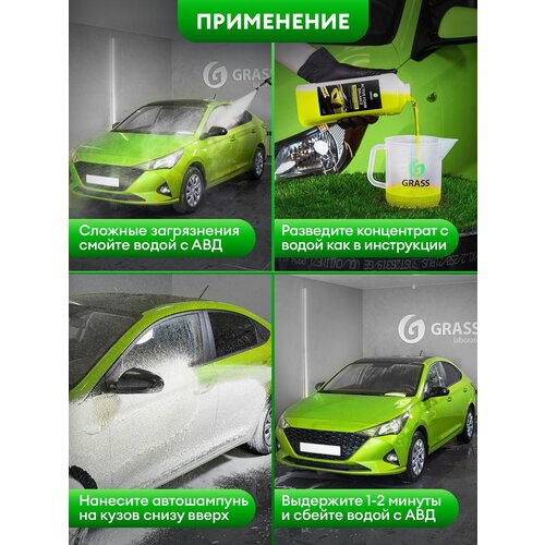 Автошампунь для бесконтактной мойки Grass, Активная пена "Active Foam Balance" Grass (канистра 1 л)