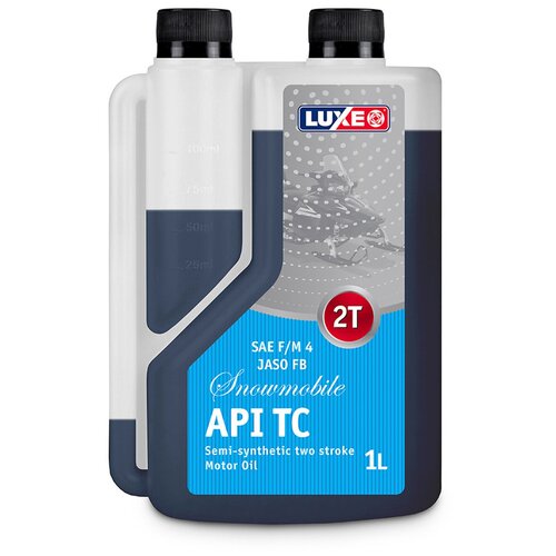 Масло для 2-х тактных двигателей полусинтетическое SNOWMOBILE LUXE SAE F/M4 / API TС / JASO FD 1л