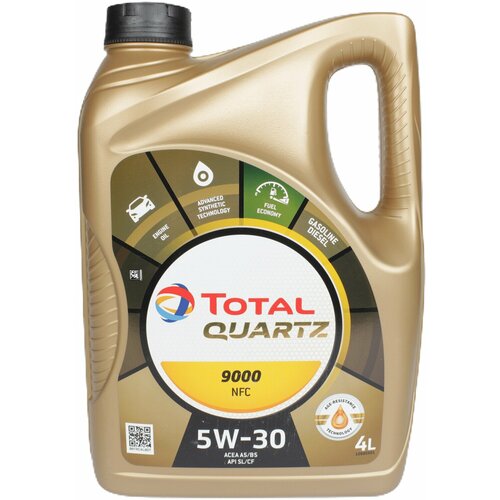 Синтетическое моторное масло TOTAL Quartz 9000 Future NFC 5W-30, 4 л