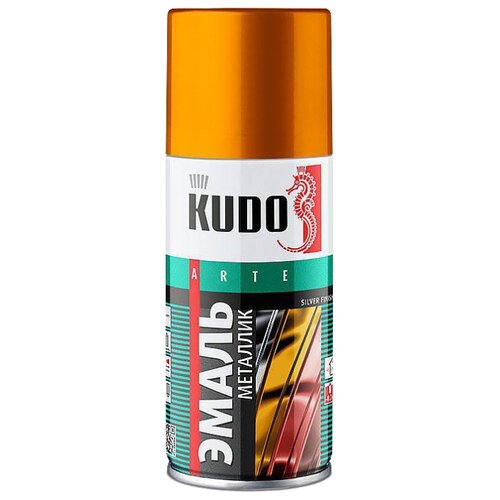 Эмаль металлик аэрозольная Kudo Arte Silver Finish 210 мл золото