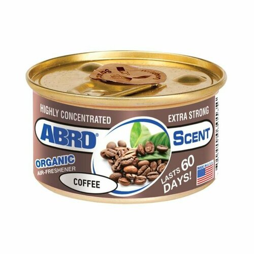 Освежитель воздуха "Органик" Кофе ABRO, 57 г (комплект из 3 шт)