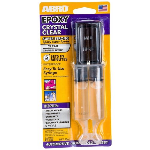 Ep-300_клей эпоксидный 5-ти минутный универсальный! шприц 25ml\, abro, ep-300