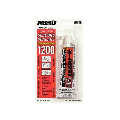 ABRO Герметик универсальный силиконовый белый (85г) (ABRO)