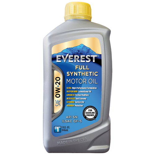 Синтетическое моторное масло Everest 0W-20 Full Synthetic, 5 л