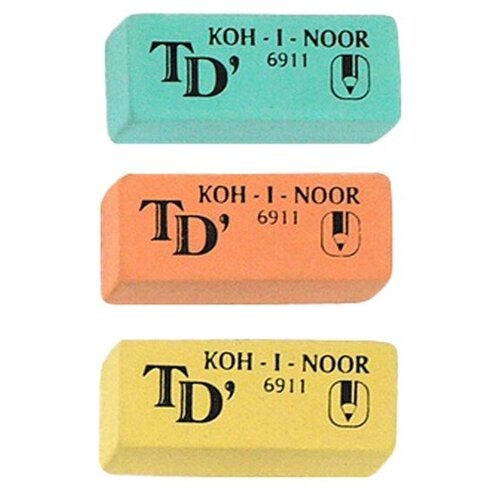 Ластик Koh-I-Noor "Toison D`or 6911" 49*21*16мм, ассорти