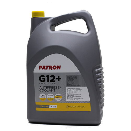 PATRON PCF5010 Антифриз 10кг (8.9л) - желтый PATRON YELLOW G12+, TL 774-D/F, G012A8FA1, DAF 325.2/325.3/326.0/326.3