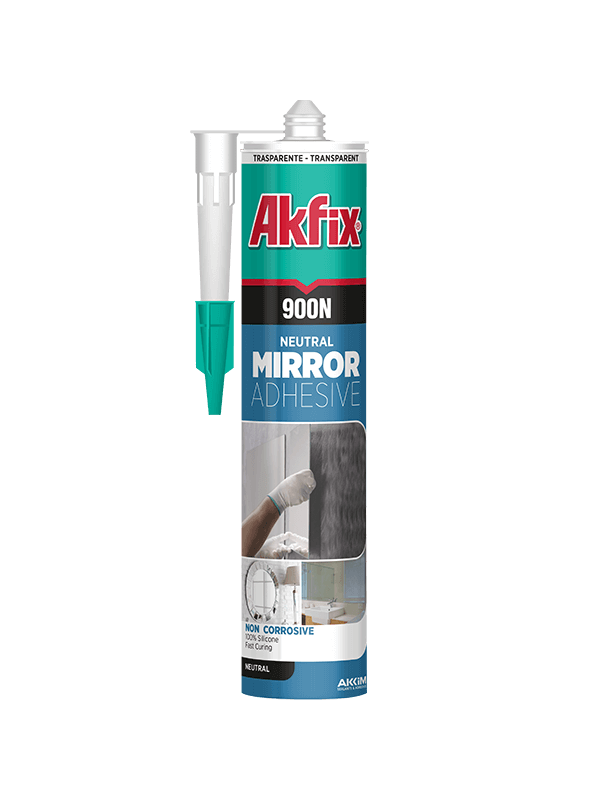 Клей-Герметик Силиконовый Для зеркал Akfix 900N, 280 мл прозр