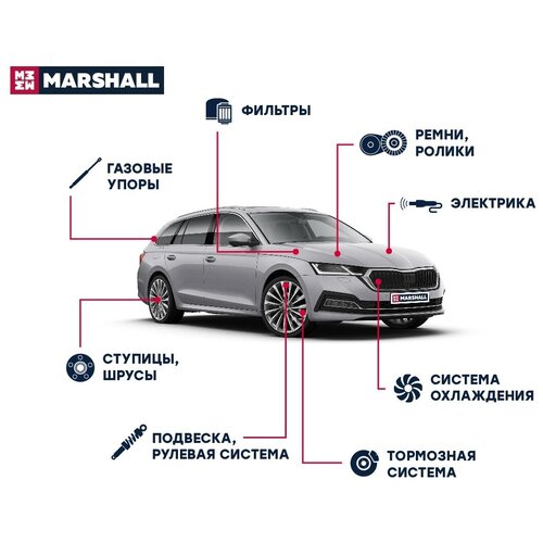 Антифриз Marshall Red G12+ Готовый -40c Красный 10 Кг M9812010 MARSHALL арт. M9812010