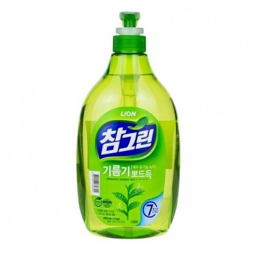 LION Средство для мытья посуды, овощей и фруктов (зеленый чай) CHARMGREEN