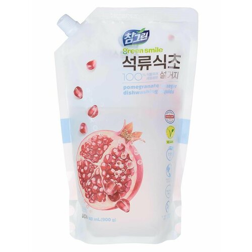 Средство для мытья посуды, овощей и фруктов CJ LION Chamgreen с ароматом граната 860мл