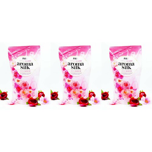 Lion Кондиционер для белья с ароматом Розы Aroma silk, 300 мл, 3 шт