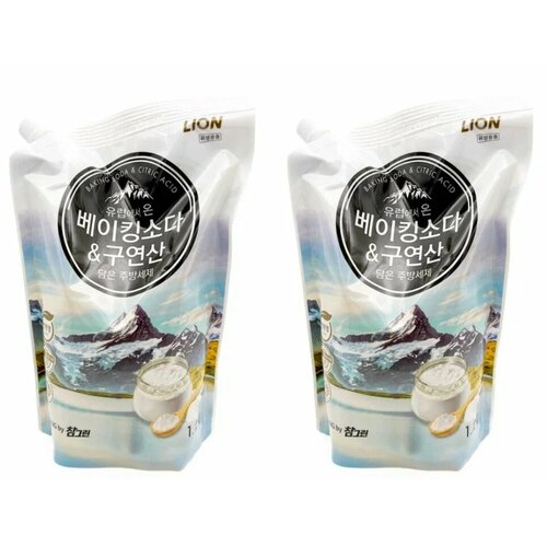 Средство для мытья посуды, овощей и фруктов Lion Baking&Citric Acid, 1 л, 2 шт
