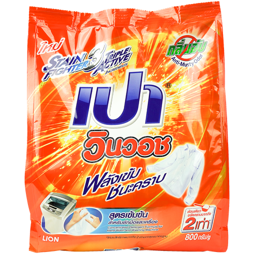 LION Thailand Pao Win Wash Regular Порошок стиральный для всех типов стиральных машин 800 г