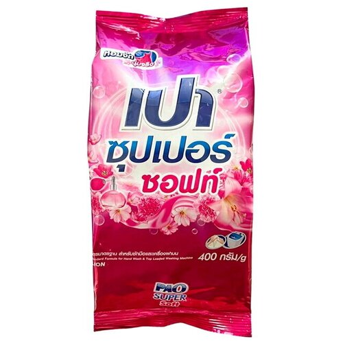 LION PAO Стиральный порошок с кондиционером для всех типов стиральных машин 400гр Soft Nano Tech Таиланд