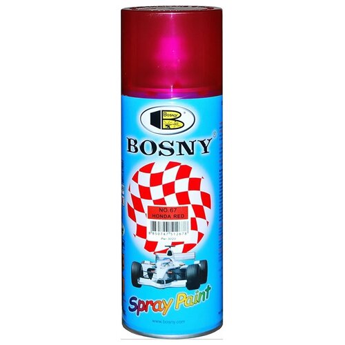 Лак Bosny тонировочный, 67 honda red, глянцевая, 400 мл