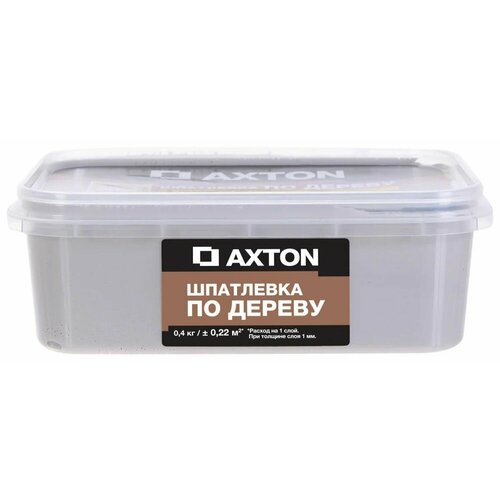 Акстон шпаклёвка для дерева тач (0,4кг) / AXTON шпатлёвка по дереву для наружных и внутренних работ тач (0,4кг)