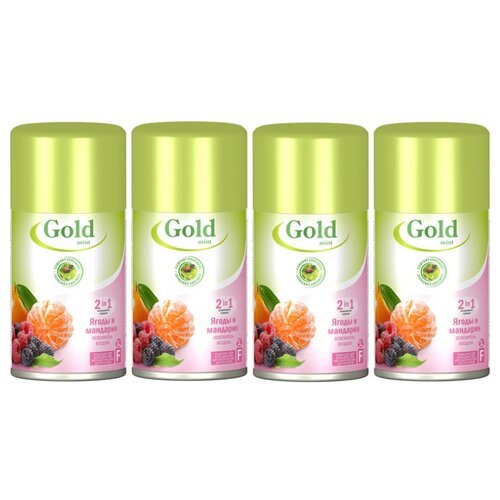 Освежитель воздуха Ягодно-фруктовый микс Gold Mint Berries & Mandarin 230 мл . 4 штуки