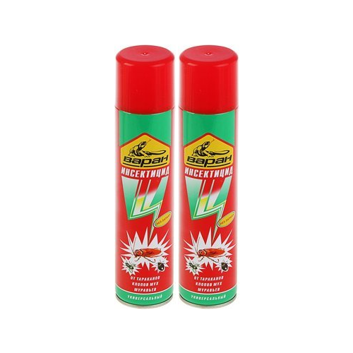 Дихлофос Варан Форте универсальный от всех видов насекомых - тараканов, клопов, мух и других, 200 мл х 2 штуки