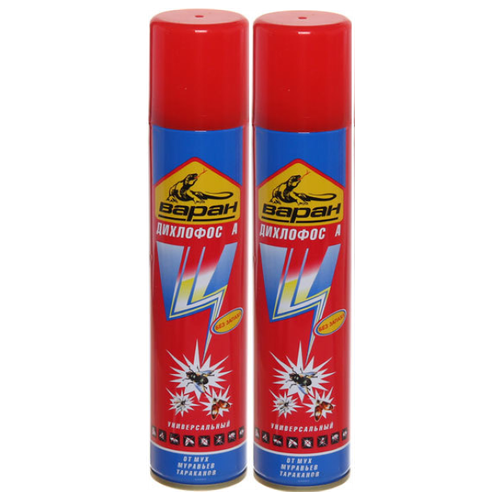 Дихлофос Варан Экстра универсальный от летающих насекомых - мух, комаров, слепней и других, 200 мл - 2 штуки