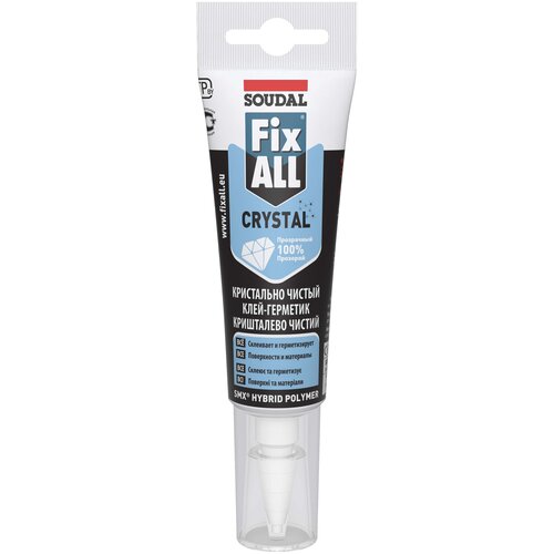 Клей герметик Soudal Fix All Crystal кристально прозрачный 125 мл бесцветный