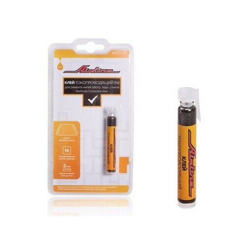 AIRLINE Клей для ремонта нитей обогр. задн. стекла, 4 гр. токопроводящий (Ni) (AIRLINE) (AG-CC-01)